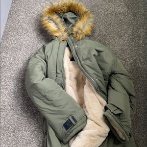 Faux fur lined jacket